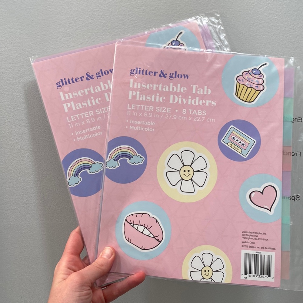 NWT Glitter and Glow Plastic Dividers (2)